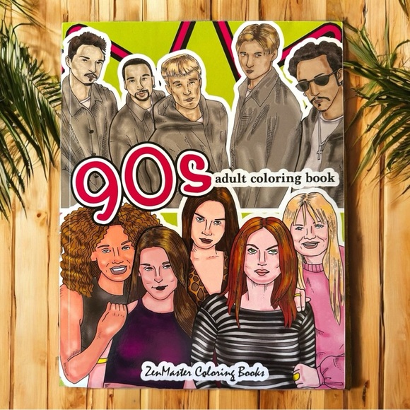 NEW 90s Adult Coloring Book - ZenMaster Coloring Books - Teen Tween Craft Art - Picture 1 of 7